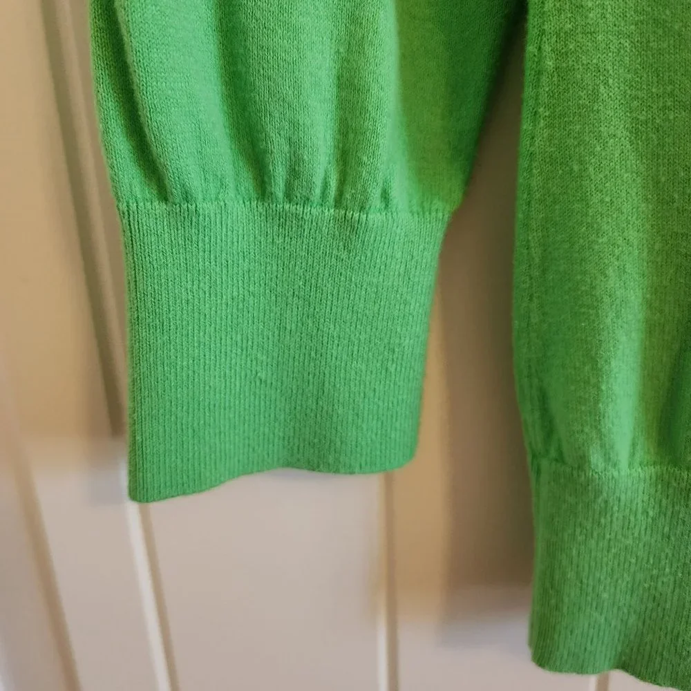 J Crew Clare Cardigan Green Sweater Size Large - Picture 14 of 15